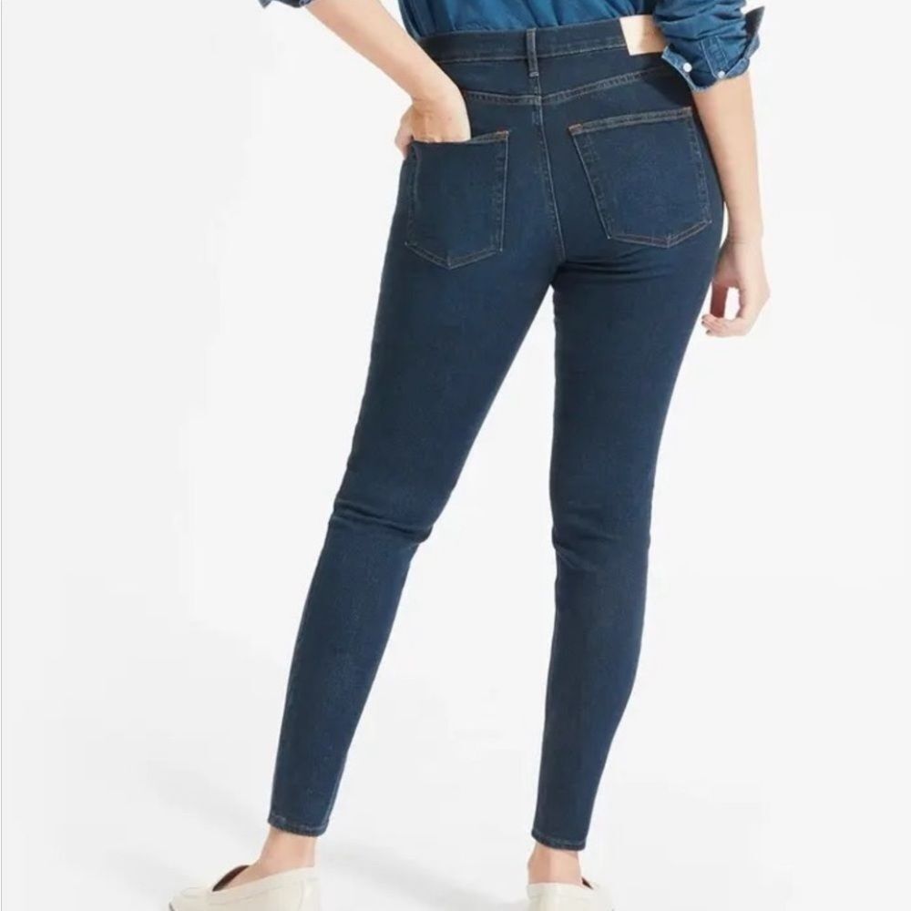 NWT‎ Everlane High Rise Skinny Jeans Size 23 in Dark Blue Wash Denim